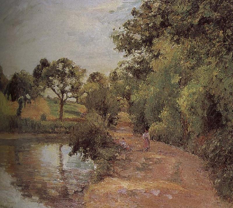 Camille Pissarro pond France oil painting art